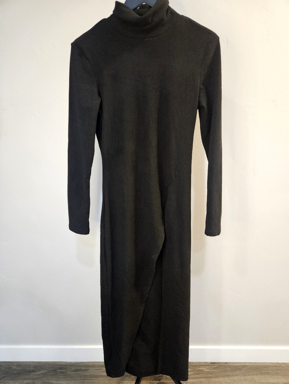 FHQ Collection Black Long Sleeve Turtleneck Dress